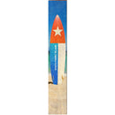 South Padre Island Surfboard | Wall Art Print on Real Wood