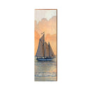 Lake Norman, North Carolina Sunset Sailboat Wooden Sign | Wall Art Print on Real Wood