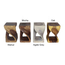 Haussmann Original Wood Twist End Table 10x10x16 in Height Walnut Oil