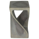Haussmann Original Wood Twist End Table 10x10x18 in Height Grey Oil