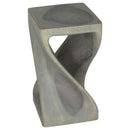 Haussmann Original Wood Twist End Table 10x10x18 in Height Grey Oil