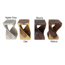 Haussmann Original Wood Twist End table 12x12x20 in Height Grey Oil