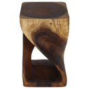 Haussmann Original Wood Twist End table 12x12x20 in Height Walnut Oil
