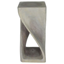 Haussmann Original Wood Twist End Table 12x12x26 in Height Grey Oil