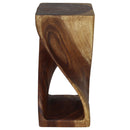 Haussmann Original Wood Twist End Table 12x12x26 in Height Walnut Oil