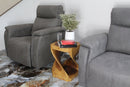 Haussmann Original Wood Twist End Table 14x14x20 in Height Walnut Oil