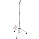 Straight Cymbal Stand by GRIFFIN | Deluxe Percussion Drum Hardware Set for Mounting Medium-Duty Crash, Ride & Splash Cymbals | Double Braced Legs, Slip-Proof Gear Holder | Light for Mobile Drummers