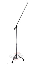 GRIFFIN Professional Studio Microphone Boom Stand with Casters - Extended Height Recording Mic Holder Tripod on Wheels - Tall Telescoping Arm Mount