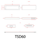 TSDC60 –  Heavy Duty 12V DC 60W Transformer for LED Modules