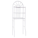 Over Toilet Bathroom Space Saving Storage Shelving Unit in White Metal Finish
