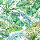 Elegant Tropical Green Leaves Wallpaper Fashionable