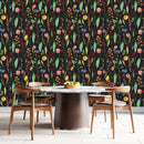 Dark Wallpaper with Tulips