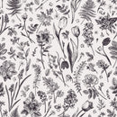 Black and White Meadow Flowers  Wallpaper