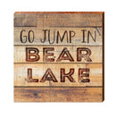 Go Jump in Bear Lake | Wall Art Print on Real Wood