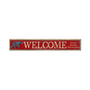 Welcome Great Smoky Mountains Black Bear Red | Wall Art Print on Real Wood
