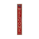 Welcome Great Smoky Mountains Black Bear Red Vertical | Wall Art Print on Real Wood
