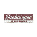 Tuckasegee is For Fishing Red | Wall Art Print on Real Wood