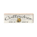Cullowhee Tiger Paint Chip Latitude Longitude | Wall Art Print on Real Wood