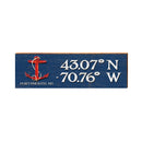 Portsmouth, NH Red Anchor Navy Latitude Longitude | Wall Art Print on Real Wood