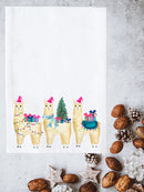 Merry Christmas Alpaca Kitchen Towel