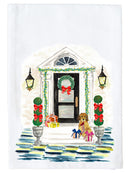 Christmas House Facade Kitchen Towel