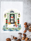 Christmas House Facade Kitchen Towel
