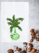 Green Christmas Ginger Jar Kitchen Towel