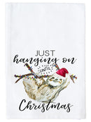 Hanging on till Christmas Kitchen Towel