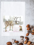 Reindeer and Hedgehog Kitchen Towel
