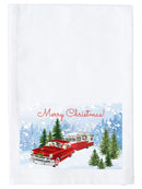 Santa Pulling Camper Kitchen Towel