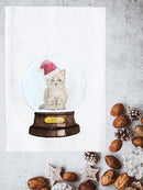 Snow Globe Cat Kitchen Towel