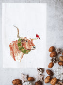 Snowy Longhorn Kitchen Towel