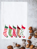 Stockings In A Row Kitchen Towel