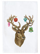 Stag With Ornaments Kitchen Towel