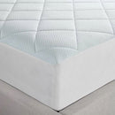 Twin size Washable Quilted Mattress Pad with Elastic Fitted Skirt