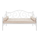 Twin White Metal Daybed with Scrolling Final Detailing - 600 lb Weight Limit