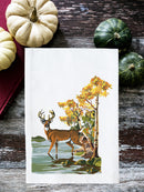 Paint By Number Buck and Birches Kitchen Towel