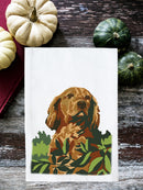 Paint By Number Golden Retriever Kitchen Towel