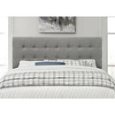 Twin size Contemporary Button-Tufted Headboard in Grey Upholstered Fabric