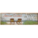 Amelia Island Beach Chairs | Wall Art Print on Real Wood