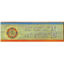 Fernadina Beach, Florida Compass Colorful Latitude Longitude | Wall Art Print on Real Wood