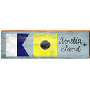 Amelia Island Nautical Flags | Wall Art Print on Real Wood