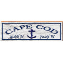 Cape Cod Anchor Sign | Wall Art Print on Real Wood | Coastal Beach Nautical Tropical Decor