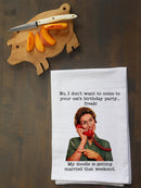 Doodle Getting Married Kitchen Towel