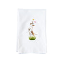 Dog Leaping at Butterflies Kitchen Towel