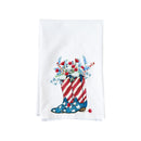 Patriotic Floral Boots Kitchen Towel