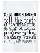 Count Your Blessings | Mind Your Manners Kitchen Towel