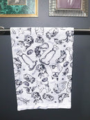 Black and White Dog Collage Kitchen Towel