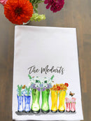 Multi Flower Boots Kitchen Towel