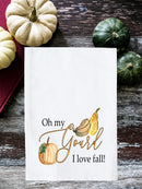 Oh My Gourd I Love Fall! Kitchen Towel